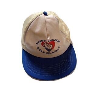 Vintage Byron Nelson Golf Classic Snapback Trucker Mesh Hat Late 70s 80s